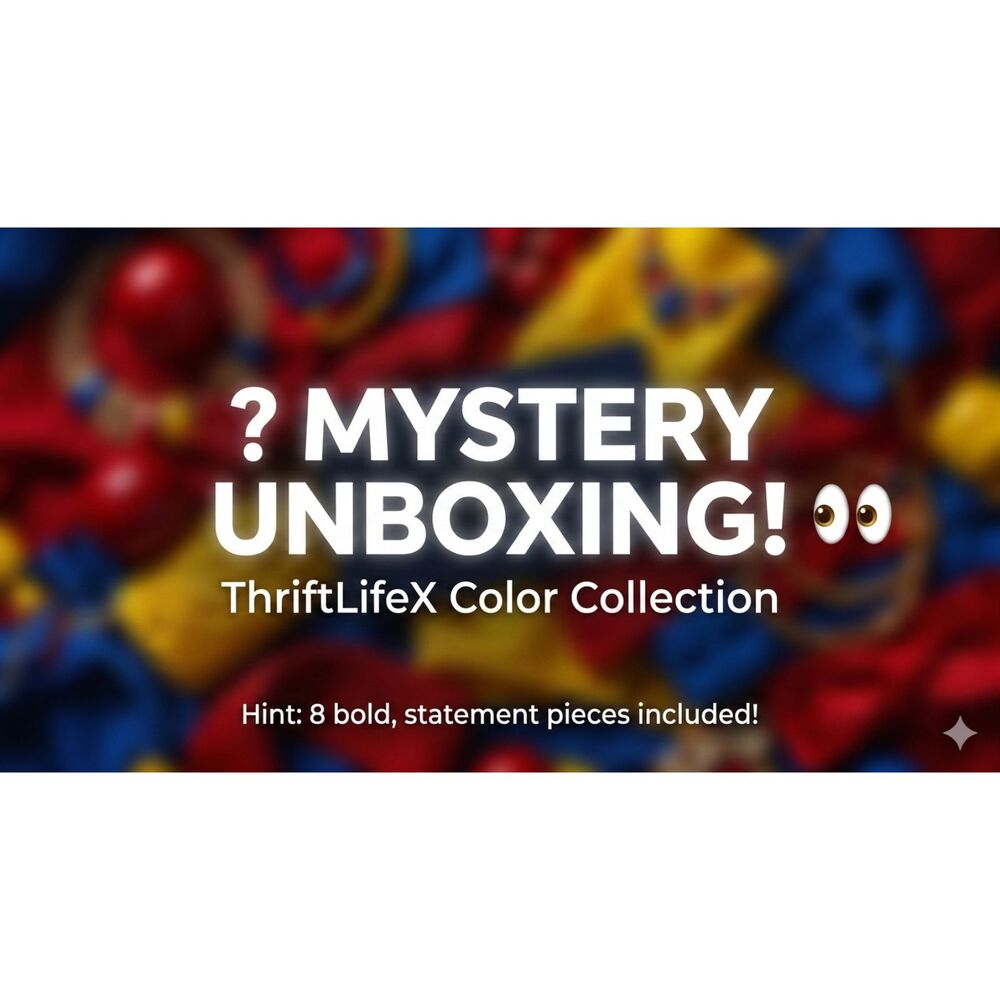 🌈 8pc ThriftLifeX Mystery Jewelry Lot | Bold Primary Colors & Statement Beads